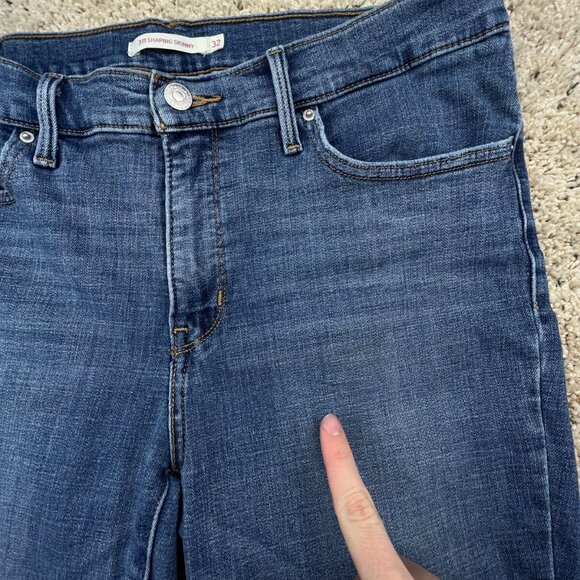 Levi's 311 Shaping Skinny Jeans Women's 32 Blue Mid Rise Medium Wash Red Tab - Picture 6 of 13
